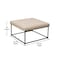 Flash Furniture Ashton 30 Square LeatherSoft Tufted Ottoman with Metal Frame, Beige LeatherSoft/Black Frame WX-TY-101-BG-LT-BLK-GG - alternate 3
